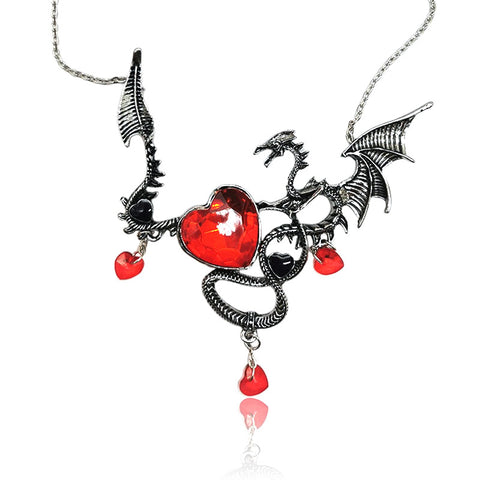 Dragon Heart Pendant (Red stone)