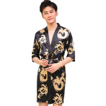 Dragon Kimono Dressing Gown (black)