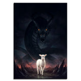 The Dragon and the Lamb Painting