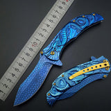 Dragon Blue Metal Knife