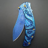 Dragon Blue Metal Knife