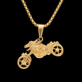 Dragon Motorcycle Necklace (Stainless Steel)