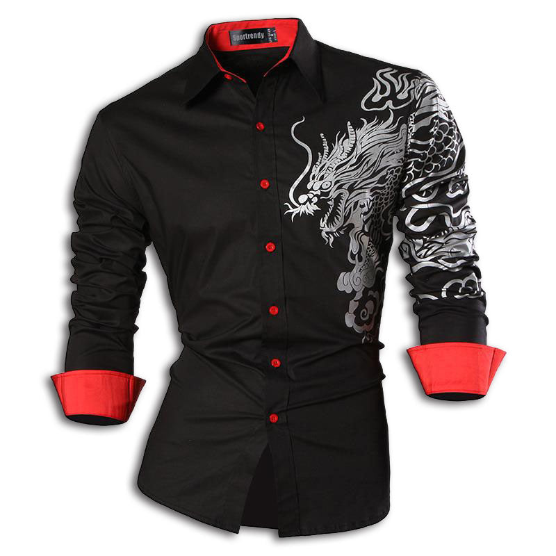 dragon dress shirt Regular Fit Short Sleeve Shirt