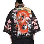 Dragon Print Kimono Cardigan