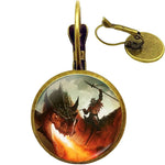 Dragon Rider Earrings (bronze)
