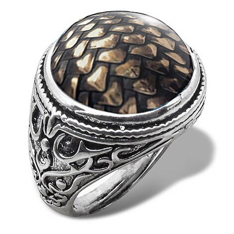 Dragon Scale Ring for Men (Shiny Bronze)
