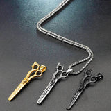 Dragon Scissors Pendant (Stainless Steel)