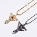 Dragon Sword and Cross Necklace (Stainless Steel)