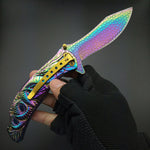 Dragon Titanium Rainbow Folding Pocket Knife