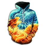 Fire and Ice Dragon Hoodie