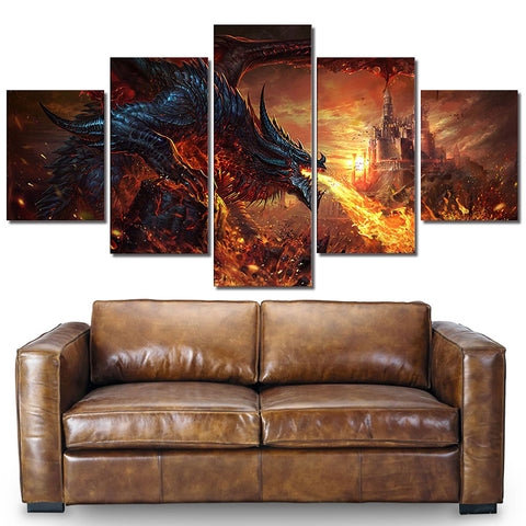 Fire Breathing Dragon Painting