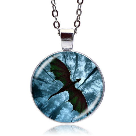 Forest Dragon Necklace (Silver)