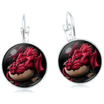 Funny Dragon Egg Hatching Earrings (silver)