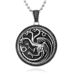 Game Of Thrones 3 Headed Dragon Necklace (Stainless Steel)