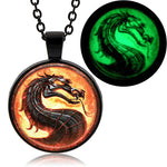 Glow In The Dark Dragon Pendant (Black finish)