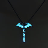 Glow In The Dark Dragon Sword Necklace (Light Blue)