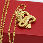 Gold Chinese Dragon Pendant