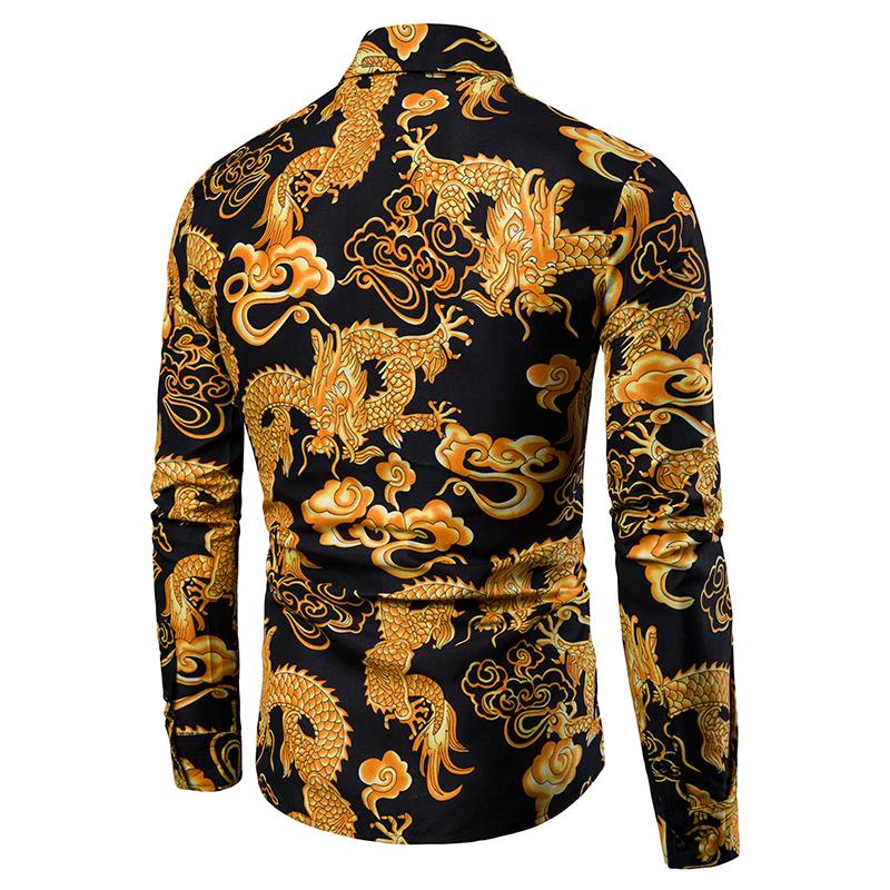 Gold Dragon on Black Shirt | Dragon Vibe