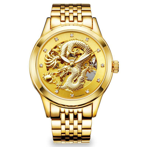 Golden Dragon Automatic Watch (Gold)