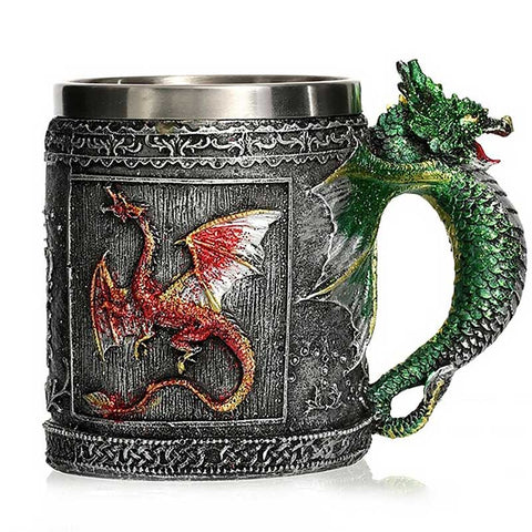 Red and Green Dragon Mug