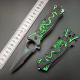 Green Dragon Survival Pocket Knife