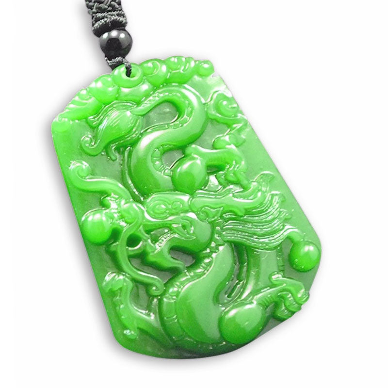 Buy Canadian Nephrite Jade Dragon and Phoenix Pendant 55mm Very Intricate Jade  Necklace Natural Jade Online in India - Etsy