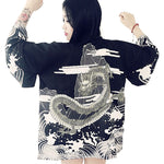 Japanese Dragon Kimono Robe (black)