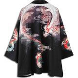 Black Kimono with a Silver Dragon