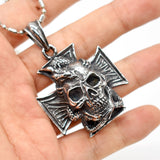 Maltese Cross Dragon Necklace (Stainless Steel)