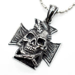 Maltese Cross Dragon Necklace (Stainless Steel)