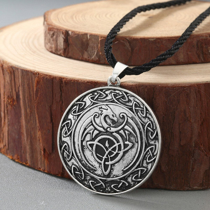 Mens Shield Celtic Knot Necklace, Celtic Necklace For Men – SilverfireUK