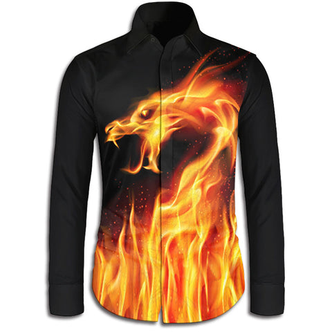 Men's Dragon Flame Shirt