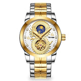 Moonphase Dragon Automatic Watch (Gold and Silver)