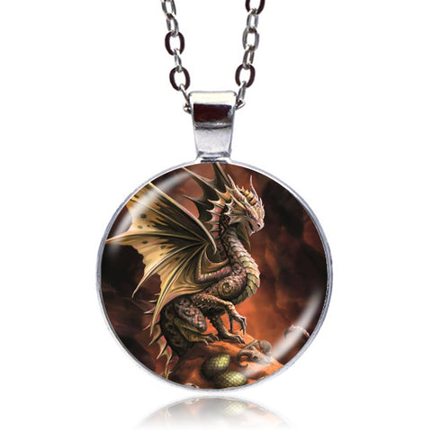 Mother Dragon Necklace (Silver)