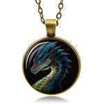 Multicolor Dragon Necklace (Bronze finsih)