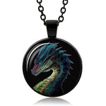 Multicolor Dragon Necklace (Black finish)