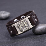 Mighty Drakkar Dragon Bracelet (Leather)