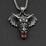 Necklace With a Dragon Head (Stainless Steel)