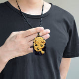 Obsidian Dragon Necklace