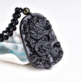 Obsidian Dragon Pendant