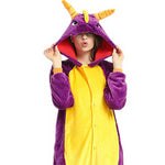 Purple Dragon Pajamas for Adults