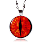 Red Dagon Eye Necklace (Silver finish)