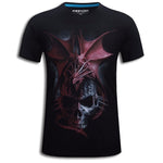 Red Dragon And Skull T-shirt