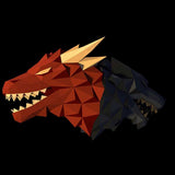 Red Dragon Head Paper 3D Puzzle