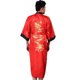 Reversible Imperial Dragon Kimono Robe (Red / Black)