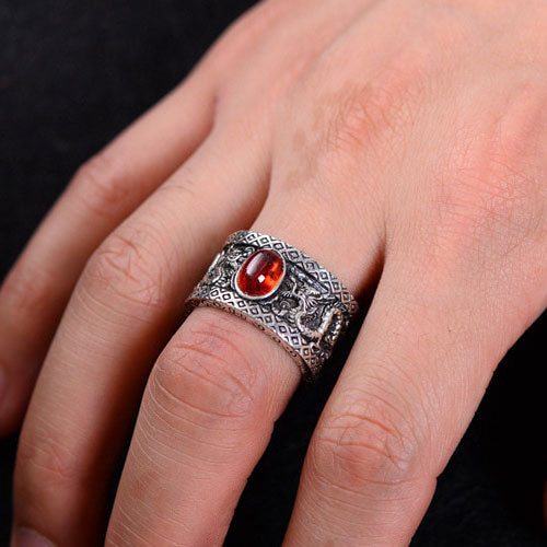 Two Dragon Rings Ring of the Two Dragons (Sterling Silver) | Dragon Vibe