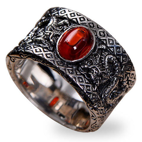 Two Dragon Rings Ring of the Two Dragons (Sterling Silver) | Dragon Vibe