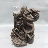 Chinese Dragon on Rock Statue