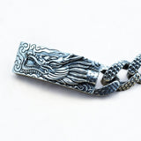 Silver Chain Link Dragon Bracelet