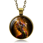 Smoking Dragon Necklace (Bronze finsih)